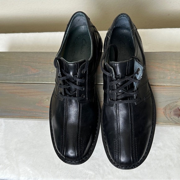 Clarks Men's Touareg Vibe Black Leather Dress Shoes Size 11.5 - Excellent - Picture 6 of 8